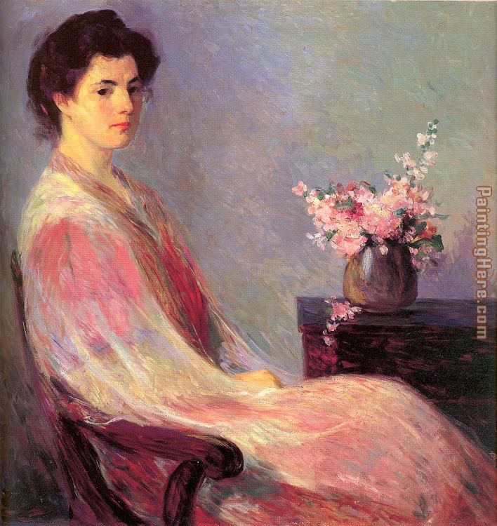 Lady in Pink painting - Bernhard Gutmann Lady in Pink art painting